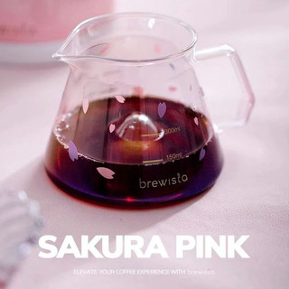 Bộ phễu V60 pha cà phê pour over thủy tinh Dripper & Server - Sakura (Chính hãng Brewista)