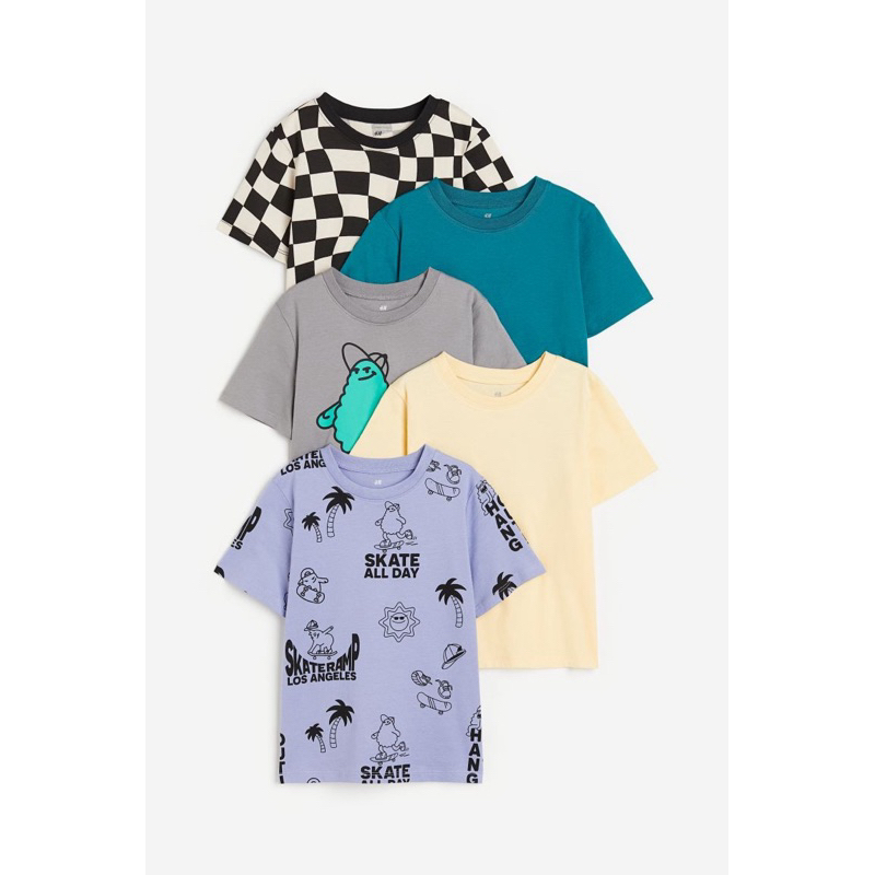 ()Set 5 áo thun cotton HM 2-8 tuổi