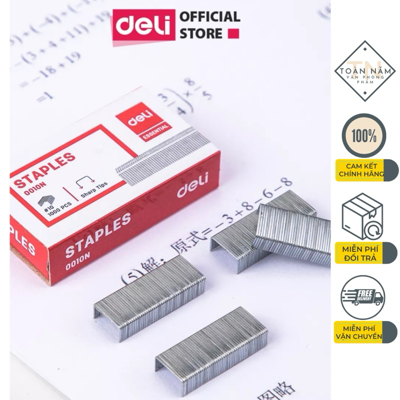 Đạn ghim bấm Deli 0010 / 0012 / 0013 / 0015 / 0017 / 0014 - Ghim dập bấm số 10mm đến 24mm