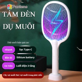 Vợt điện bắt mũi pantene kiêm đèn bắt muỗi tự động sạc tích điện vợt bắt muỗi thông minh cao cấp để bàn
