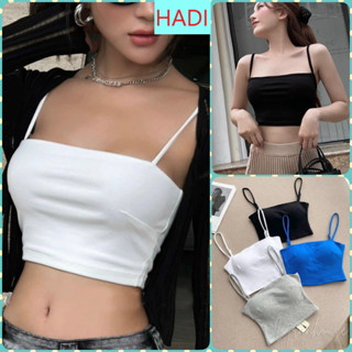   CRTUN1576  ÁO CROPTOP KIỂU LỬNG 2 DÂY NỮ KÈM MÚT NGỰC MÀU TRẮNG ĐEN NÂU XÁM HỒNG CAM CO GIÃN TÔN DÁNG SIÊU HOT 