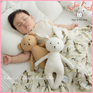 Gấu bông cute cho bé Xuka Cute gấu thỏ được làm bằng vải cotton và bông PP chính hãng an toàn cho bé sơ sinh