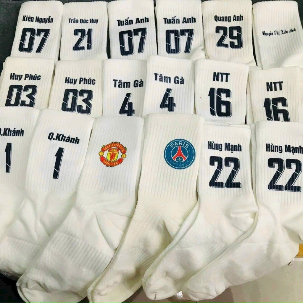 Tất Bóng Đá In Tên + Logo Theo Yêu Cầu ( Có Nhận In Lẻ )