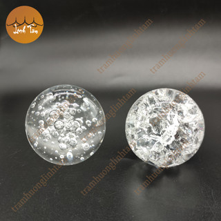 Quả cầu thuỷ tinh trái châu phụ kiện cho thác nước phong thuỷ