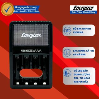 Bộ sạc pin aa , aaa energizer chvcm4 không kèm pin , sạc nhanh thông minh tự ngắt