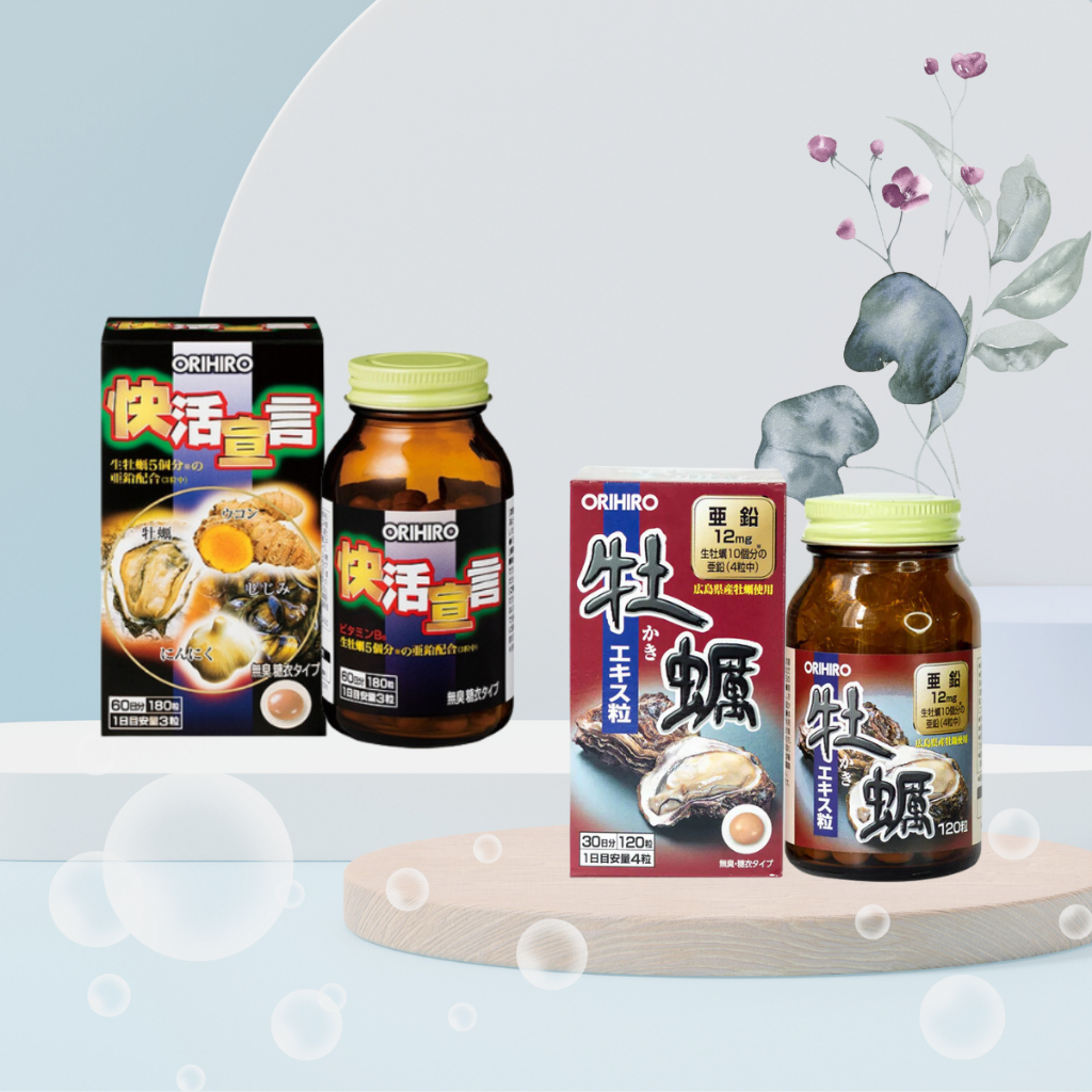 Tinh Chất Hàu Tươi Tỏi Nghệ Orihiro Oyster 120 - 180 Viên Nhật Bản - Viên Uống Tăng Cường Sinh Lý BD