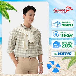 Áo sơ mi nam GENEROS 010123404MF áo sơ mi công sở ít nhăn siêu bền lịch lãm đứng form
