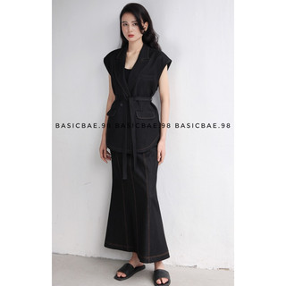Helen Blazer/ Chân váy chất liệu denim mềm mát, hàng thiết kế thanh lịch by Basicbae.98