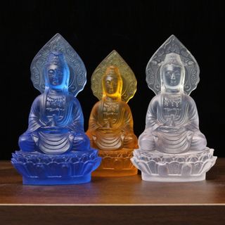 Tượng Phật Quan Thế Âm Lưu Ly Phật Dược Sư Trang Trí Taplo Ô tô Bàn Kệ Phong Thủy Khánh Ngọc