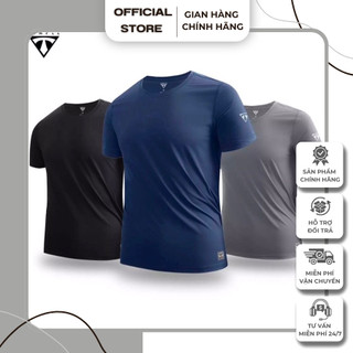 Áo Nam Thun Lạnh Tập Gym Co Dãn 4 Chiều Cổ Tròn Ngắn Tay Thoáng Khí Co Giãn Chuẩn Form Nhiều Màu