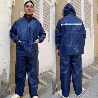 Áo mưa bộ _ Vải dù cao cấp, có phản quang. Áo mưa bộ nam nữ siêu bền