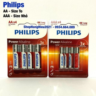 Pin aa / aaa philips alkaline siêu bền hàng nhập khẩu chính hãng