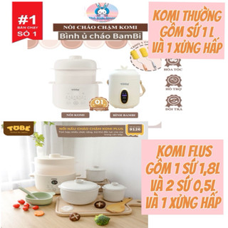 Nồi Nấu Cháo Chậm Komi TOBE, Bình ủ cháo  tobe An Toàn 8 Chế Độ t Giá Hấp Giữ Nhiệt 8h Chống Chào Điện Bảo Hành1