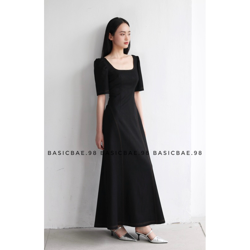 Đầm Alice tối giản, thanh lịch, hàng thiết kế by Basicbae.98