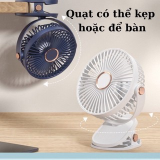 Quạt mini để bàn siêu bền, quạt tích điện f06 7200mah liên tục, sạc type c + có đèn