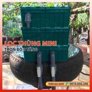 Lọc thùng bể cá mini - Lọc thùng nhựa 3 tầng