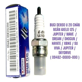 Bugi denso u20 chân ngắn axelo 125 / jupiter / wave / dream / shogun / hayate / jupiter / skydrive