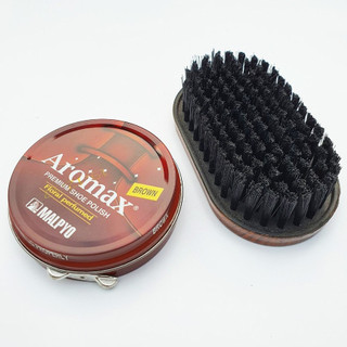 Combo xi đánh bóng giày Aromax hàn quốc và bàn chải đánh giày,dụng cụ chuyên dụng vệ sinh bảo vệ đồ da bền đẹp hơn