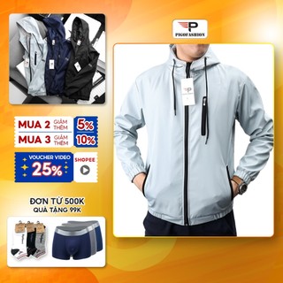 Áo khoác nam chất vải dù SPMAKD28 -2 phối nón dính thân áo có lớp trong áo - PigoFashion