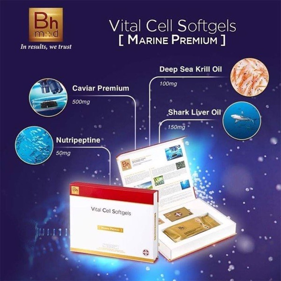 VIÊN UỐNG VITAL CELL SOFTGELS MARINE PREMIUM -  TRẺ HÓA, NGĂN NGỪA BỆNH