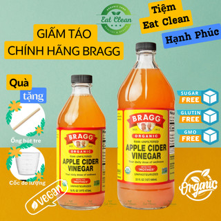 Giấm táo hữu cơ Bragg chính hãng (có giấm mẹ) chai 473ml và 946ml - Organic apple cider vinegar