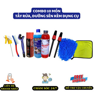 Combo Rửa Xe Kèm tẩy rửa năng - xà bông rửa xe Và Dưỡng sên X1R