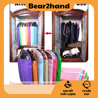 Treo quần áo Bear2hand Túi treo đựng quần áo chống bụi bẩn có khóa kéo tiện dụng