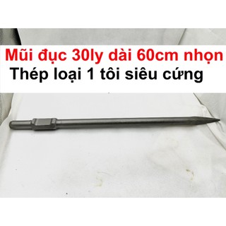 Mũi đục 30ly dài 60cm | mũi đục 65A | mũi đục bê tông 30mm loại dài | mũi dài chống đau lưng