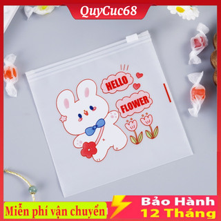 Túi zip nhỏ cute nhiều nhân vật hoạt hình, túi mini lụa mờ có khóa kéo họa tiết dễ thương thiết kế đơn giản tiện dụng