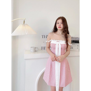 Đầm thiết kế mùa hè form A phối bèo size S/M chọn size theo mô tả hình shop tự chụp- Hàng có sẵn