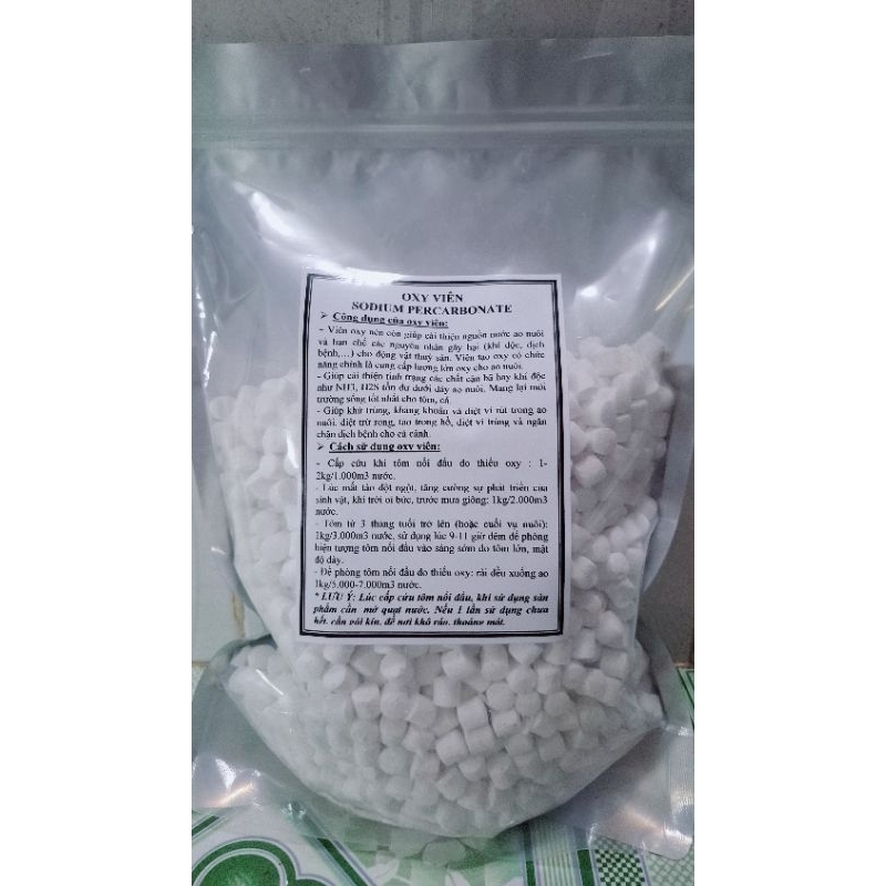 OXY VIÊN TÚI 2KG SODIUM PERCARBONATE - CUNG CẤP OXY NHANH CHÓNG CHO AO TÔM, CÁ NUÔI, CÁ CẢNH