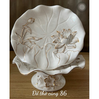 Dĩa Trái Cây Thờ Cúng Bông Sen Nổi