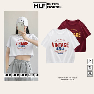 Áo croptop tay lỡ nữ Vintage League, áo thun nữ HLFashion