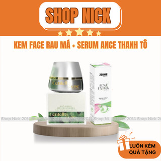 Kem Mụn Rau Má Centella Acne Jiuhe + Serum Acne Extra Jiuhe Thanh Tô Cosmetics
