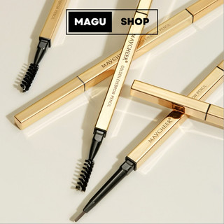 Chì kẻ mày cao cấp 2in1 MAYCHEER một đầu chì kẻ lông mày, 1 đầu bàn chải lông mày mã B3117