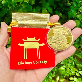 Đồng Xu Bà Chúa Xứ Châu Đốc Mạ Vàng làm quà tặng lưu niệm