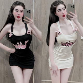 ĐẦM BA LỖ BODY ĐÍNH THỎ