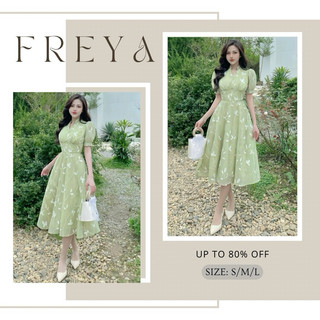 🛍Đầm váy nữ 🛍Đầm voan in hoa đính cườm tay phồng xinh xỉu