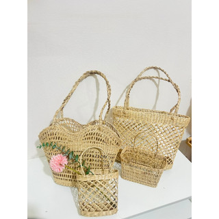 Túi cói đi biển size lớn, túi mini chụp hình, decor trang trí Ưng decor