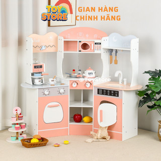 Bếp gỗ hồng toystore Fudaer dành cho bé