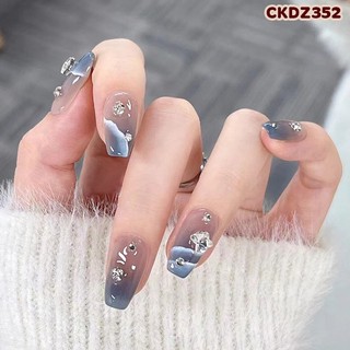 Móng tay giả, móng giả, móng tay giả đính đá, bộ móng tay giả 24 móng kèm keo và phụ kiện dán móng - ckdz352