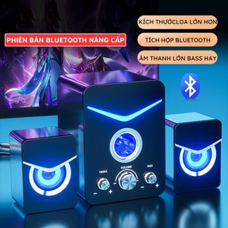 Loa Bluetooth Điện Thoại Máy Tính Để Bàn Led Siêu Ngầu Super Bass Loa Laptop Nghe Nhạc Gaming Có Dây