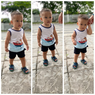 Áo ba lỗ bé trai chipbong hàng xuất dư màu trắng chất cotton lỗi bẩn form nhỏ size 6m 9m 12m 18m 24m/2y 3y 4y 00975
