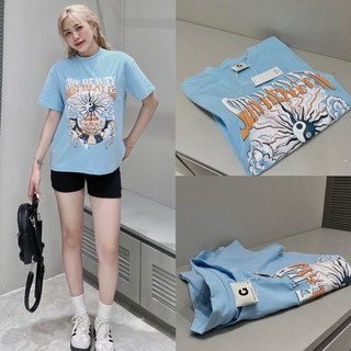 ÁO THUN NỮ, ÁO PHÔNG XANH DƯƠNG CHỮ SUN HAVEAN HOT HIT COTTON LẠNH 2024