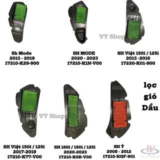 Lọc gió sh ý - sh việt 125/150/160 - sh mode - lọc gió dầu ngăn ngừa bụi tốt nhất