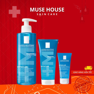 Sữa Rửa Mặt La Roche Posay 400ml 200ml 50ml Cho Da Dầu Mụn Nhạy Cảm Effaclar Gel - Muse House