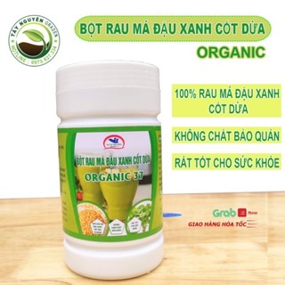 Bột rau má đậu xanh cốt dừa Organic.Thành phần:42% rau má,30% đậu xanh,8% cốt dừa,20% đường hoa dừa giàu chất điện giải.