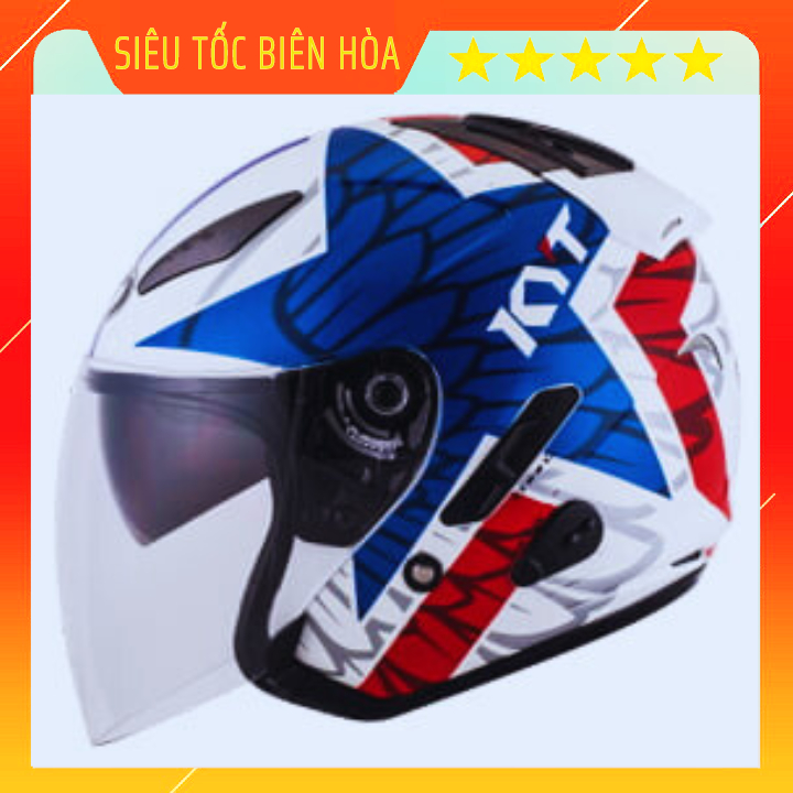 Nón 3/4 KYT Venom Star Chính Hãng Tặng Khăn Ninja Và Tem KYT