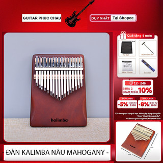 [MUA 1 TẶNG 1 ] Đàn kalimba nâu gỗ mahogany giá rẻ cho bạn mới tập chơi