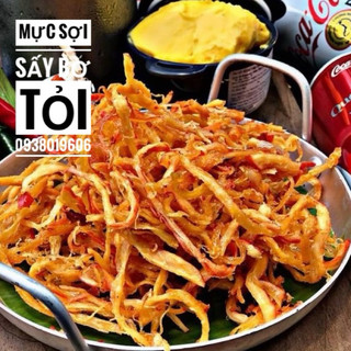 1kg mực sợi sấy bơ tỏi đậm vị mặn ngọt béo